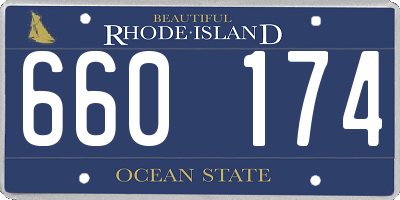 RI license plate 660174