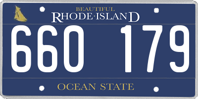RI license plate 660179