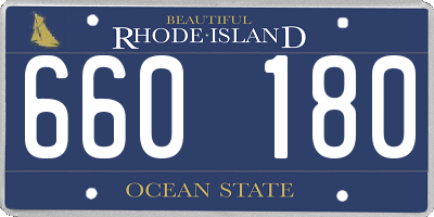 RI license plate 660180