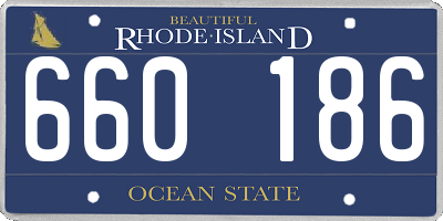 RI license plate 660186