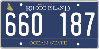 RI license plate 660187