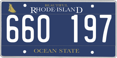RI license plate 660197
