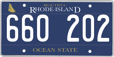 RI license plate 660202