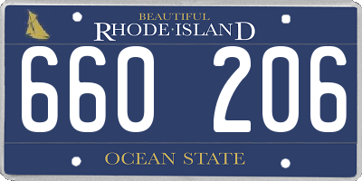RI license plate 660206