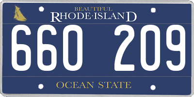 RI license plate 660209