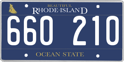 RI license plate 660210