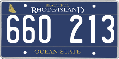 RI license plate 660213
