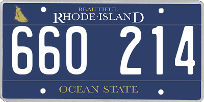 RI license plate 660214
