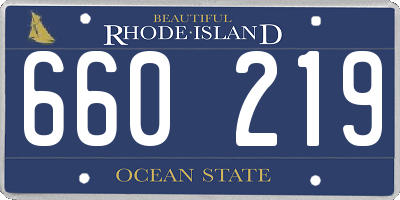 RI license plate 660219