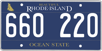 RI license plate 660220