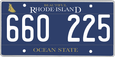 RI license plate 660225