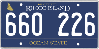 RI license plate 660226