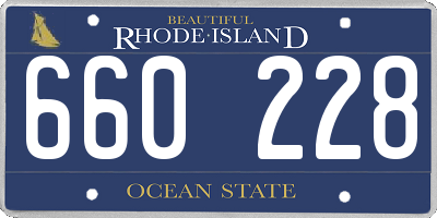 RI license plate 660228