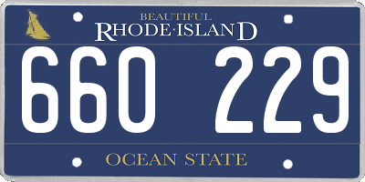 RI license plate 660229