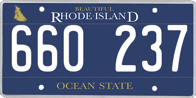 RI license plate 660237