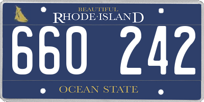 RI license plate 660242