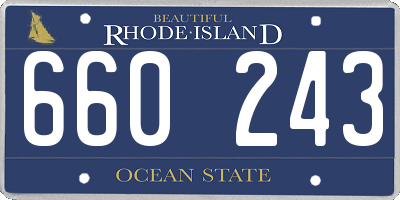 RI license plate 660243