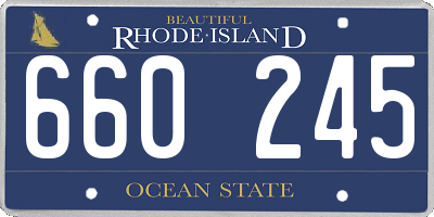 RI license plate 660245