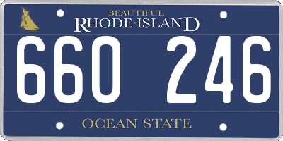 RI license plate 660246