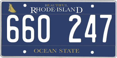 RI license plate 660247