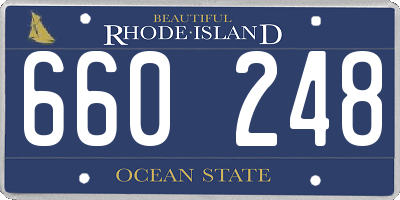 RI license plate 660248