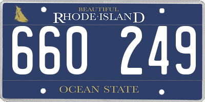 RI license plate 660249