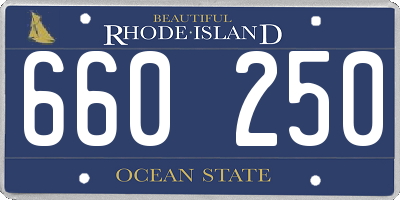 RI license plate 660250