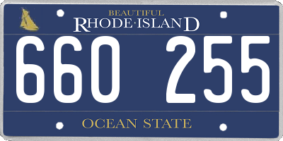 RI license plate 660255