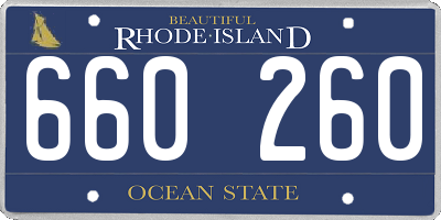 RI license plate 660260