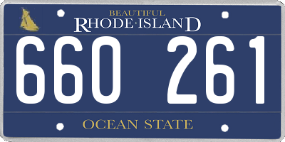 RI license plate 660261