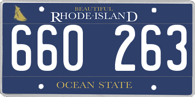 RI license plate 660263