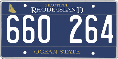 RI license plate 660264