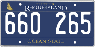 RI license plate 660265