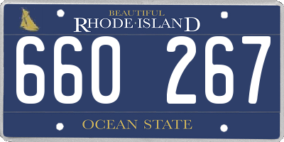 RI license plate 660267
