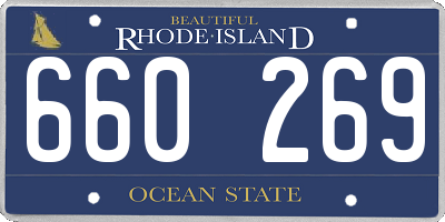 RI license plate 660269