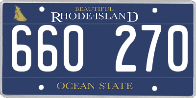 RI license plate 660270