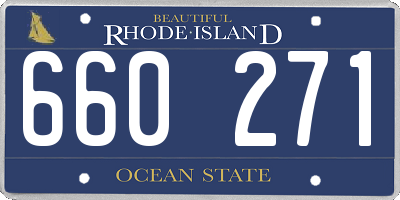 RI license plate 660271