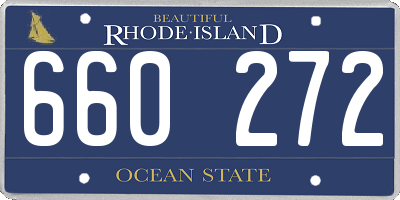 RI license plate 660272