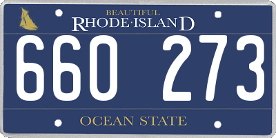 RI license plate 660273