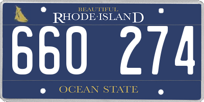 RI license plate 660274