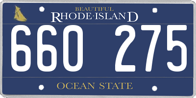 RI license plate 660275