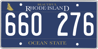 RI license plate 660276