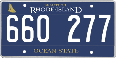 RI license plate 660277