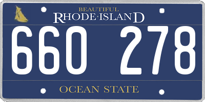 RI license plate 660278