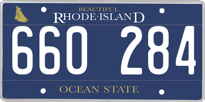 RI license plate 660284