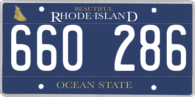 RI license plate 660286