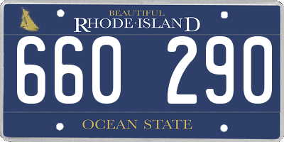 RI license plate 660290