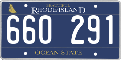 RI license plate 660291