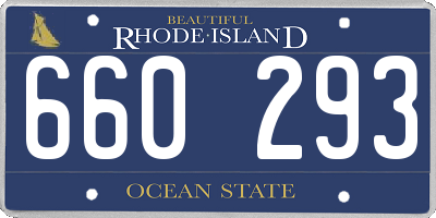 RI license plate 660293