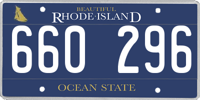RI license plate 660296